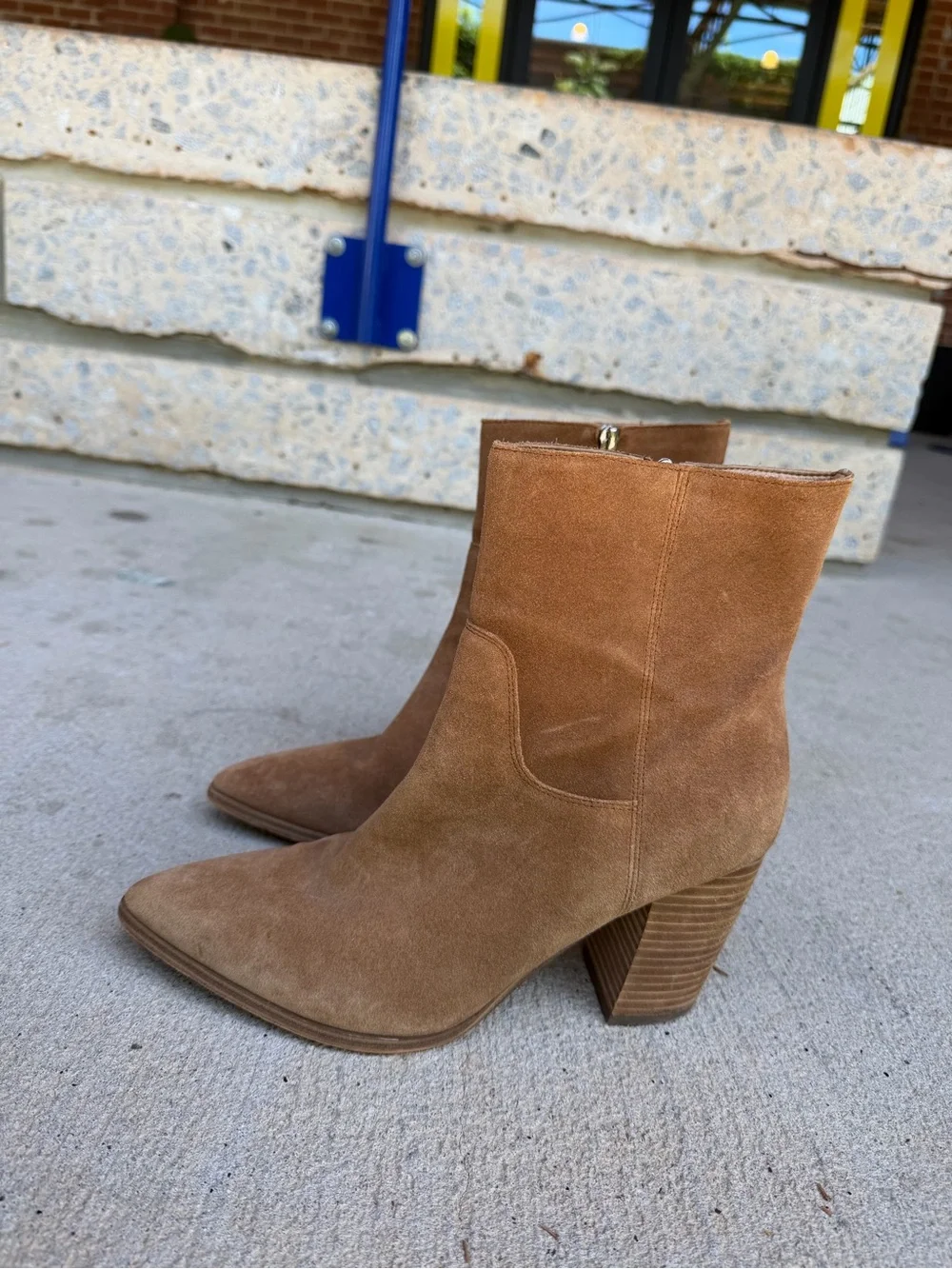 Brown Suede Western Bootie - Picture 4 of 5